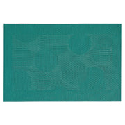 Bubbles Teal Vinyl Placemat Set of 12 Dining Table Mat