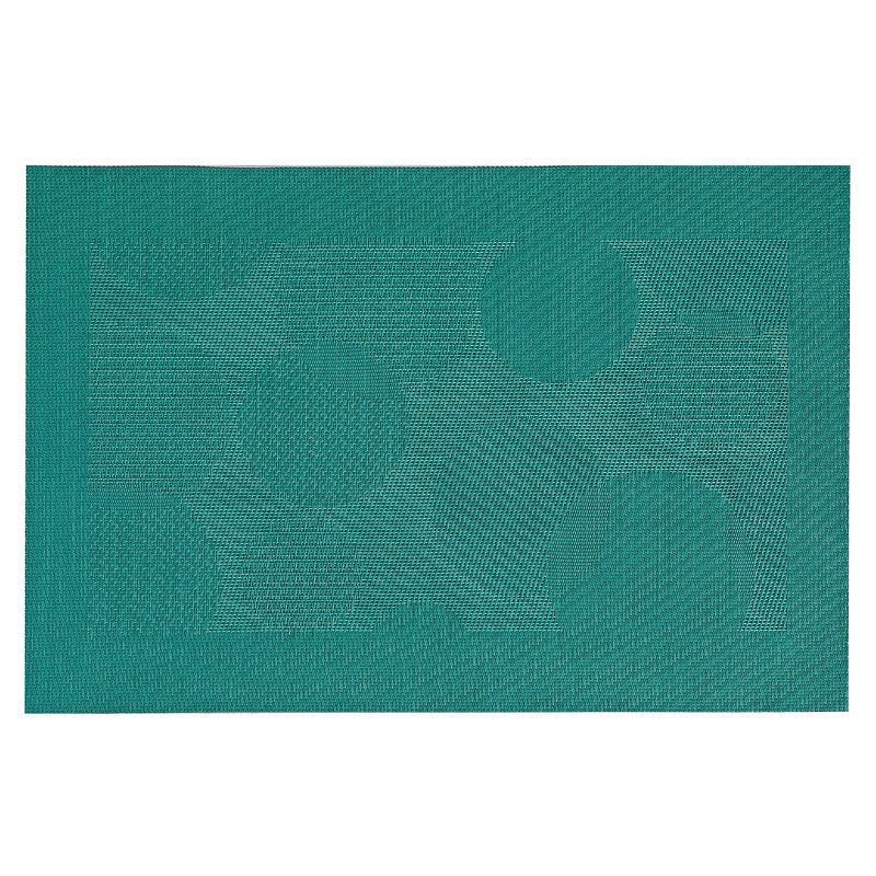 Bubbles Teal Vinyl Placemat Set of 12 Dining Table Mat