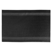 Mackenzie Black Vinyl Placemat Set of 12 Dining Table Mat