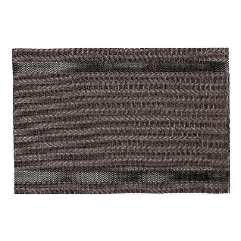 Mackenzie Chocolate Vinyl Placemat Set of 12 Dining Table Mat