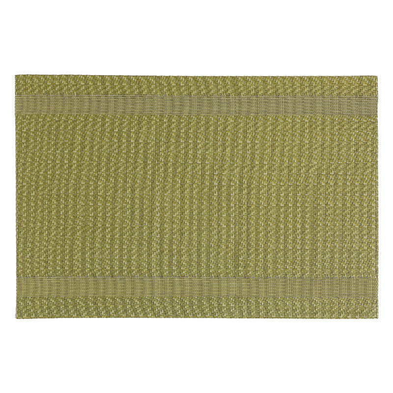 Mackenzie Green Vinyl Placemat Set of 12 Dining Table Mat