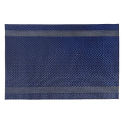 Mackenzie Navy Blue Vinyl Placemat Set of 12 Dining Table Mat