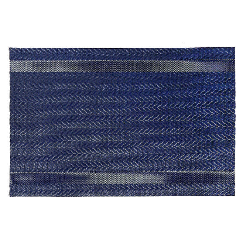 Mackenzie Navy Blue Vinyl Placemat Set of 12 Dining Table Mat