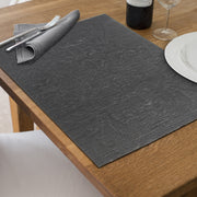 Vinyl Placemat Damask Black Set Of 12, Dining Table Decor, Kitchen Accessory
