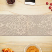 Vinyl Table Runner 72 Inch Damask Natural Set Of 2, Table Decor, Dining Accent