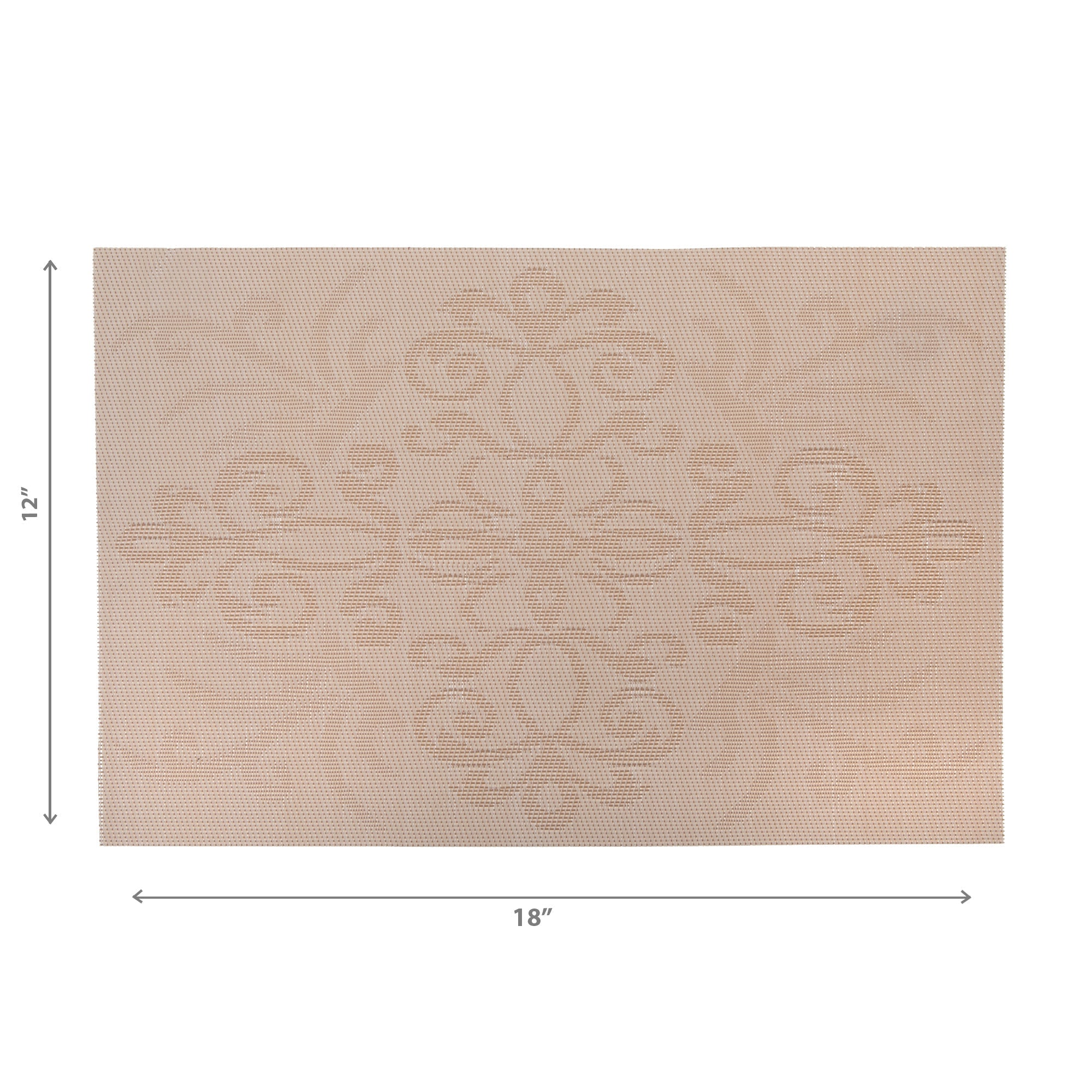 Vinyl Placemat Damask Natural Set Of 12, Dining Table Decor, Kitchen Accessory