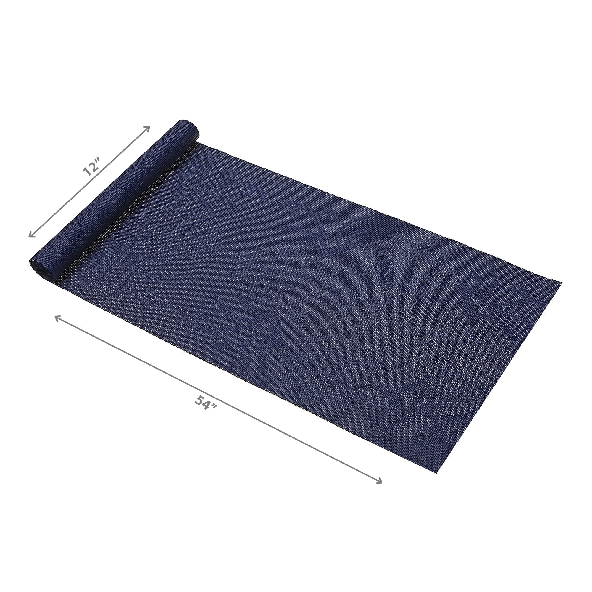 Vinyl Table Runner 54 Inch Damask Navy Blue Set Of 2, Table Decor, Dining Accent