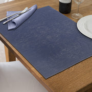 Vinyl Placemat Damask Navy Blue Set Of 12, Dining Table Decor, Kitchen Accessory