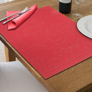 Vinyl Placemat Damask Red Set Of 12, Dining Table Decor, Kitchen Accessory