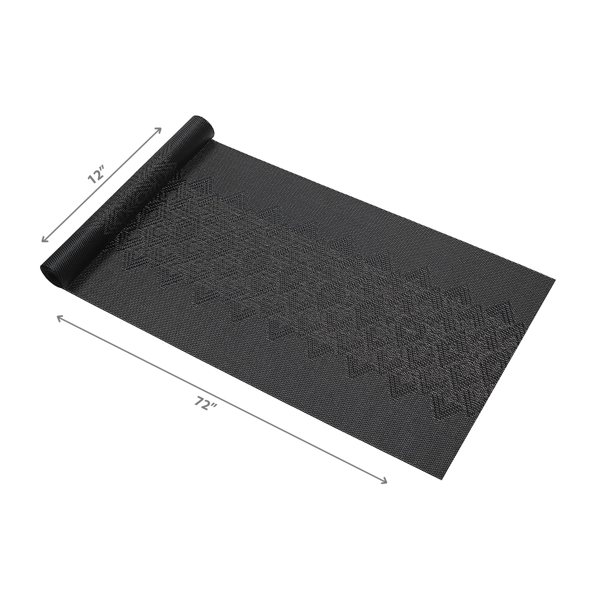 Vinyl Table Runner 72 Inch Diamond Band Black Set Of 2, Table Decor, Dining Accent