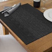 Vinyl Placemat Diamond Band Black Set Of 12, Dining Table Decor, Kitchen Accessory
