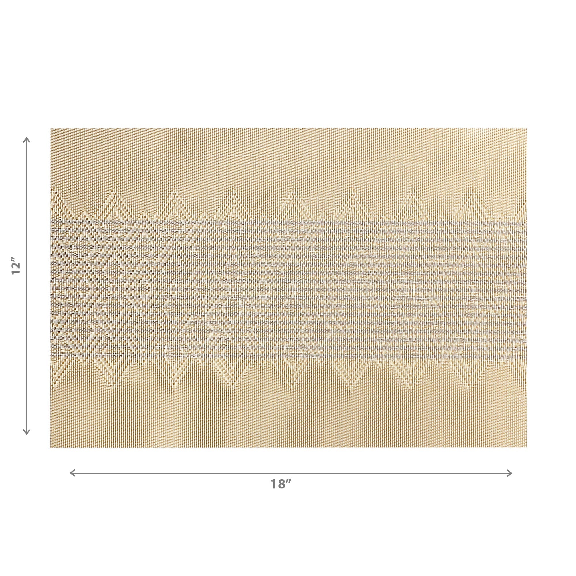 Vinyl Placemat Diamond Band Gold Set Of 12, Dining Table Decor, Kitchen Accessory