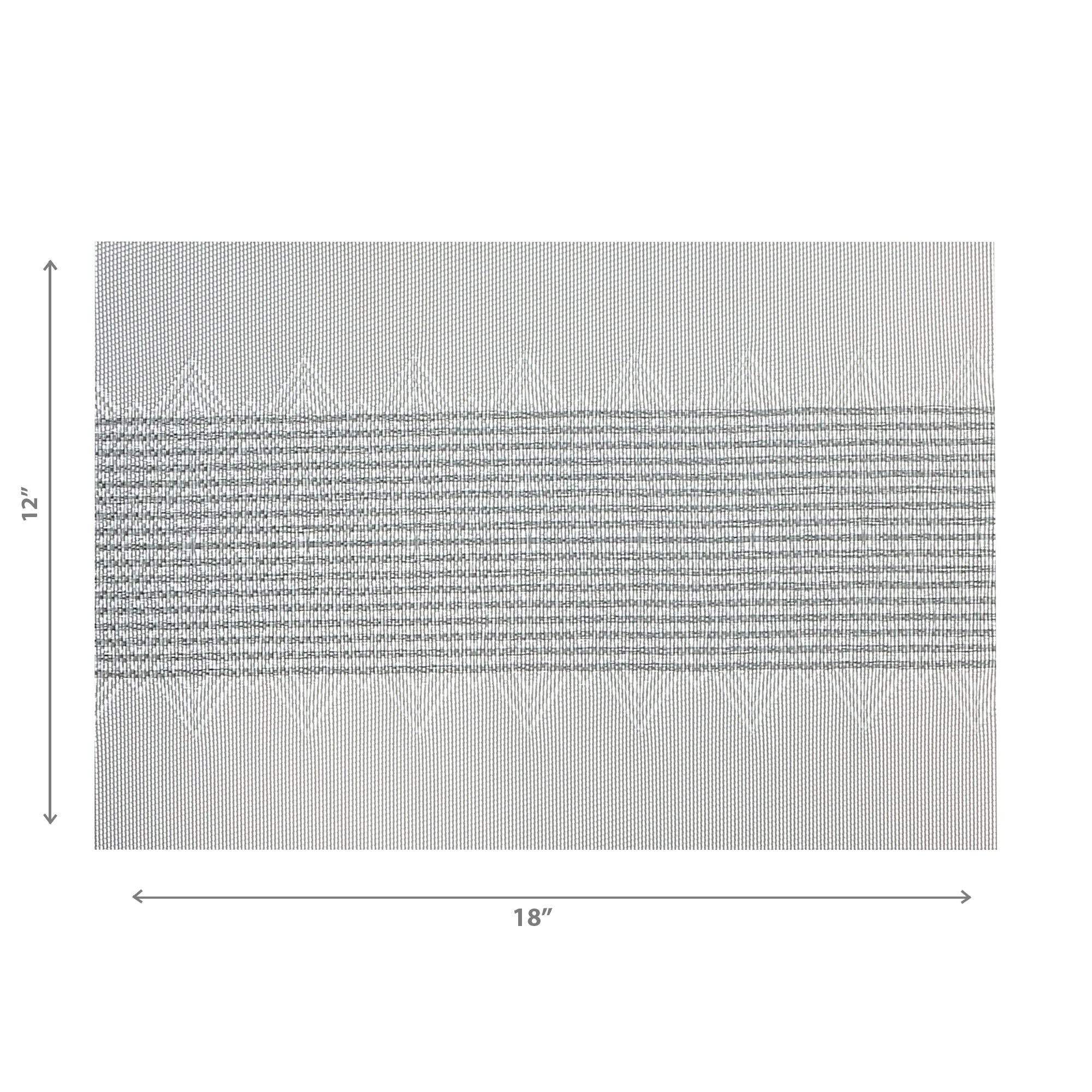 Vinyl Placemat Diamond Band Silver Set Of 12, Dining Table Decor, Kitchen Accessory