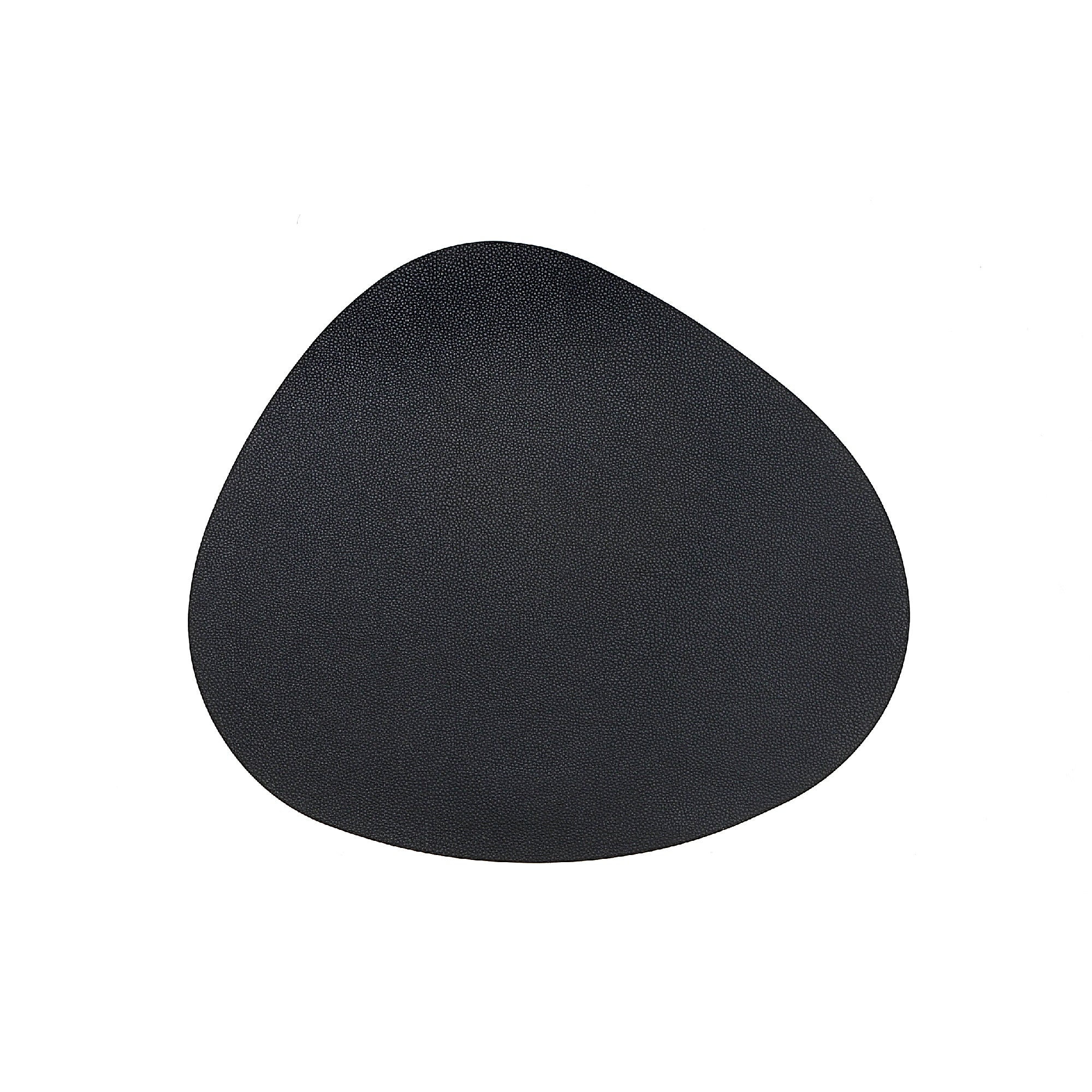 Reversible Pleather Pebble Placemat Black Set Of 12, Dining Table Decor, Kitchen Accessory