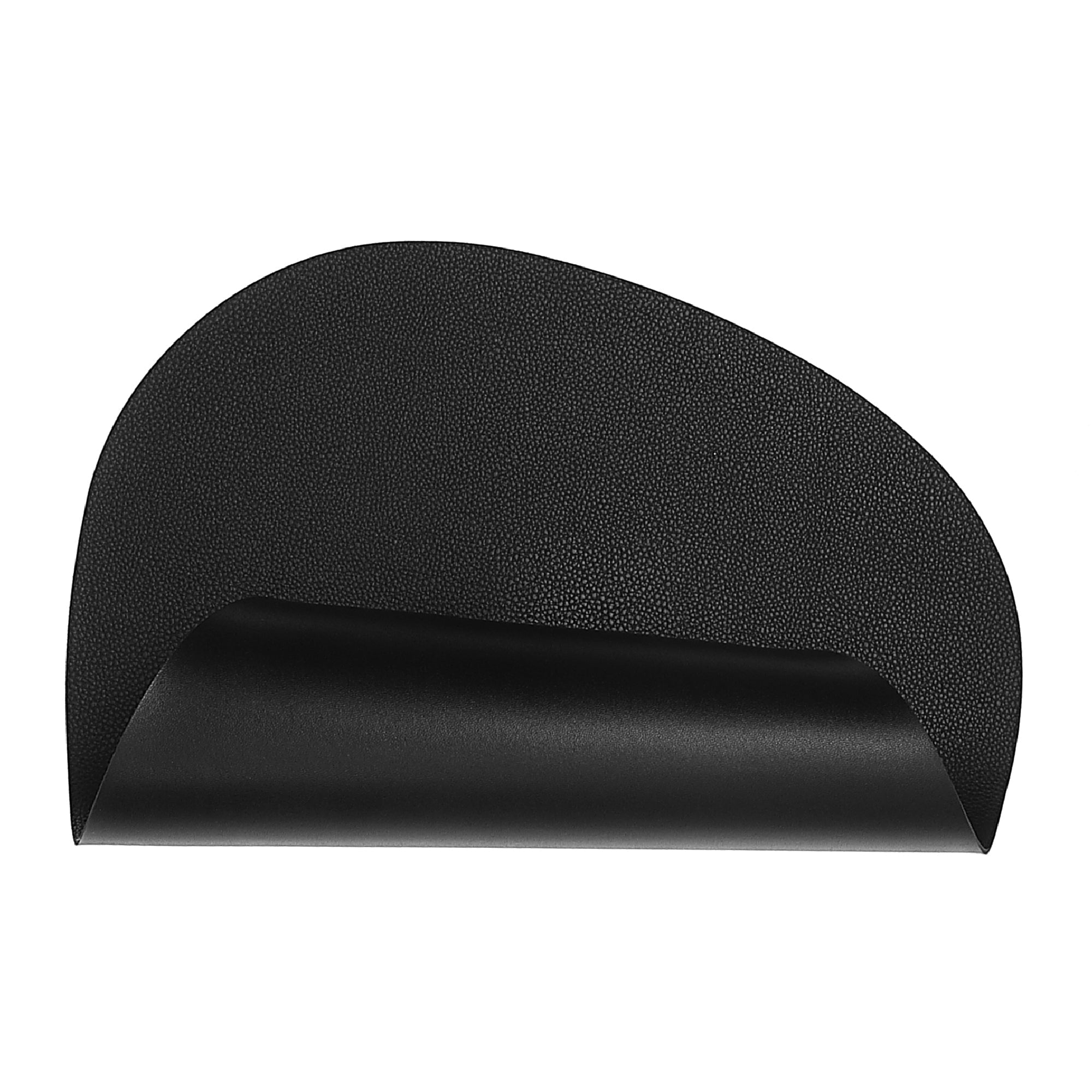Reversible Pleather Pebble Placemat Black Set Of 12, Dining Table Decor, Kitchen Accessory