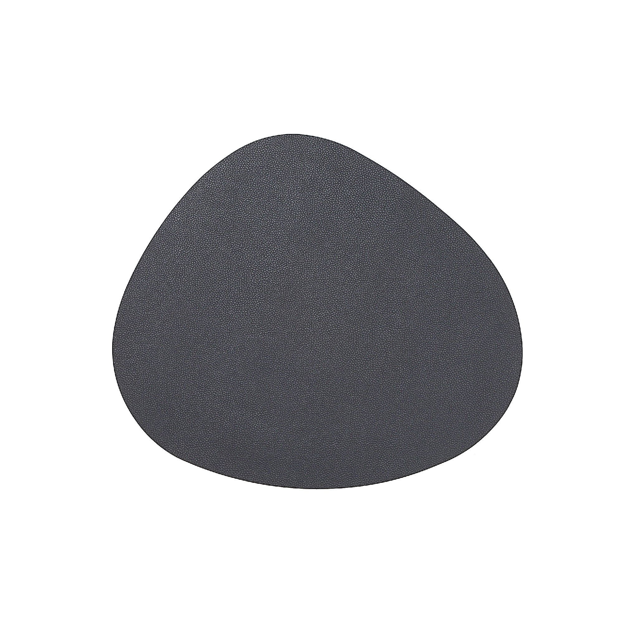 Reversible Pleather Pebble Placemat Gray Set Of 12, Dining Table Decor, Kitchen Accessory