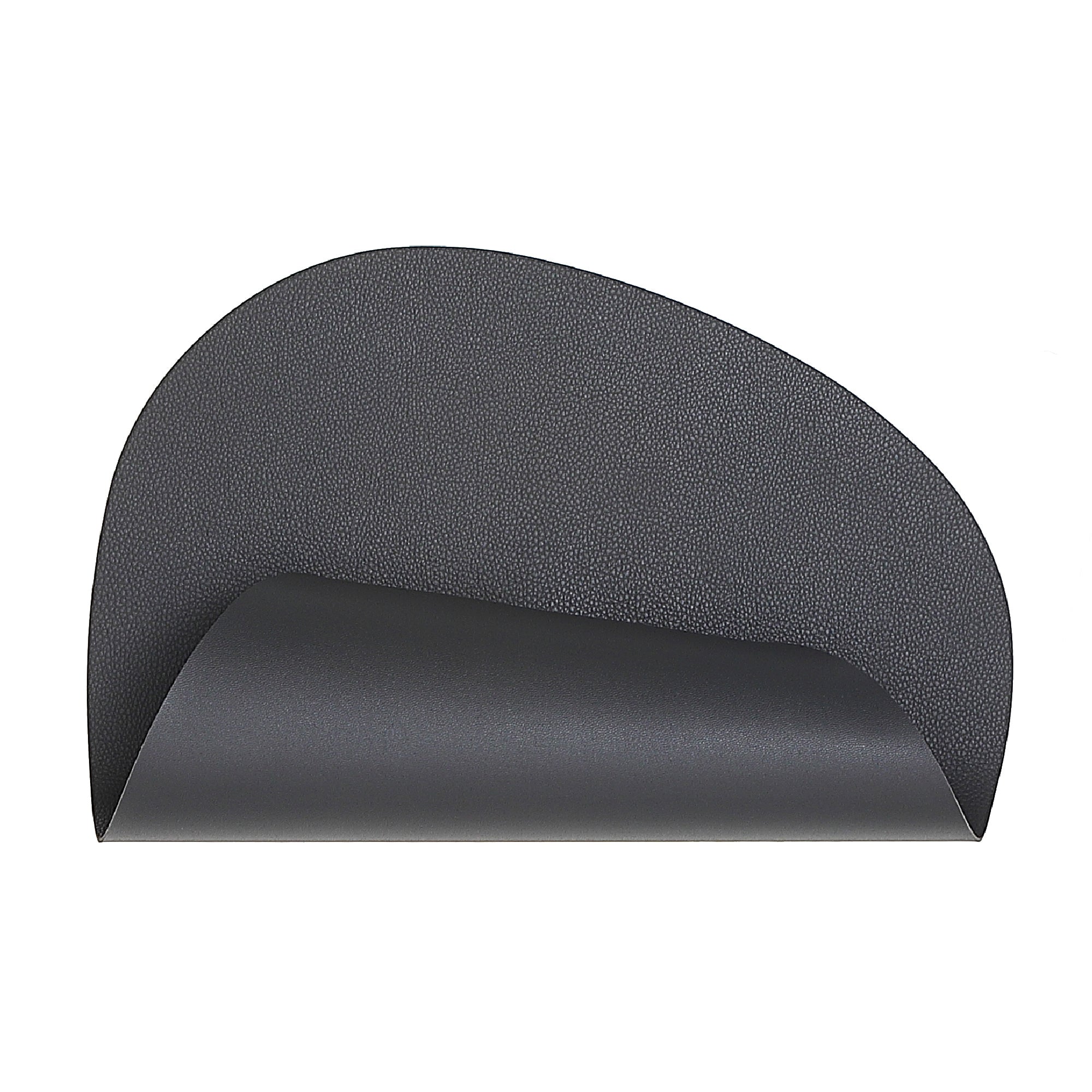 Reversible Pleather Pebble Placemat Gray Set Of 12, Dining Table Decor, Kitchen Accessory