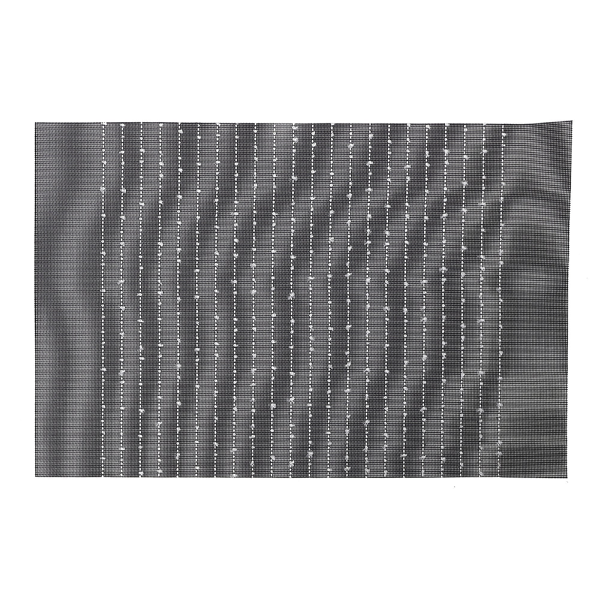Vinyl Cotton Placemat Pinstripe Gray Set Of 12, Modern Table Decor, Dining Table Accessories