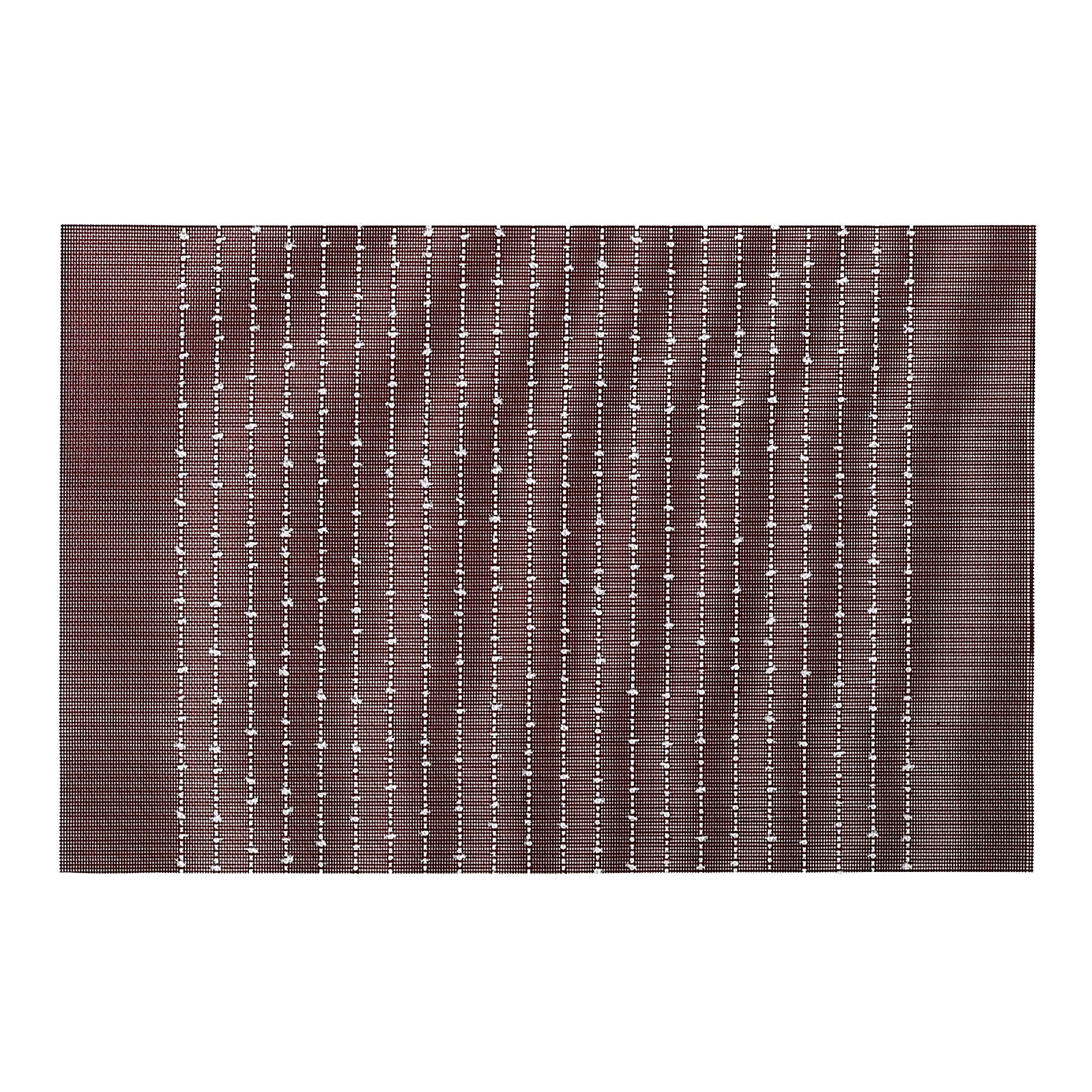 Vinyl Cotton Placemat Pinstripe Red Set Of 12, Modern Table Decor, Dining Table Accessories