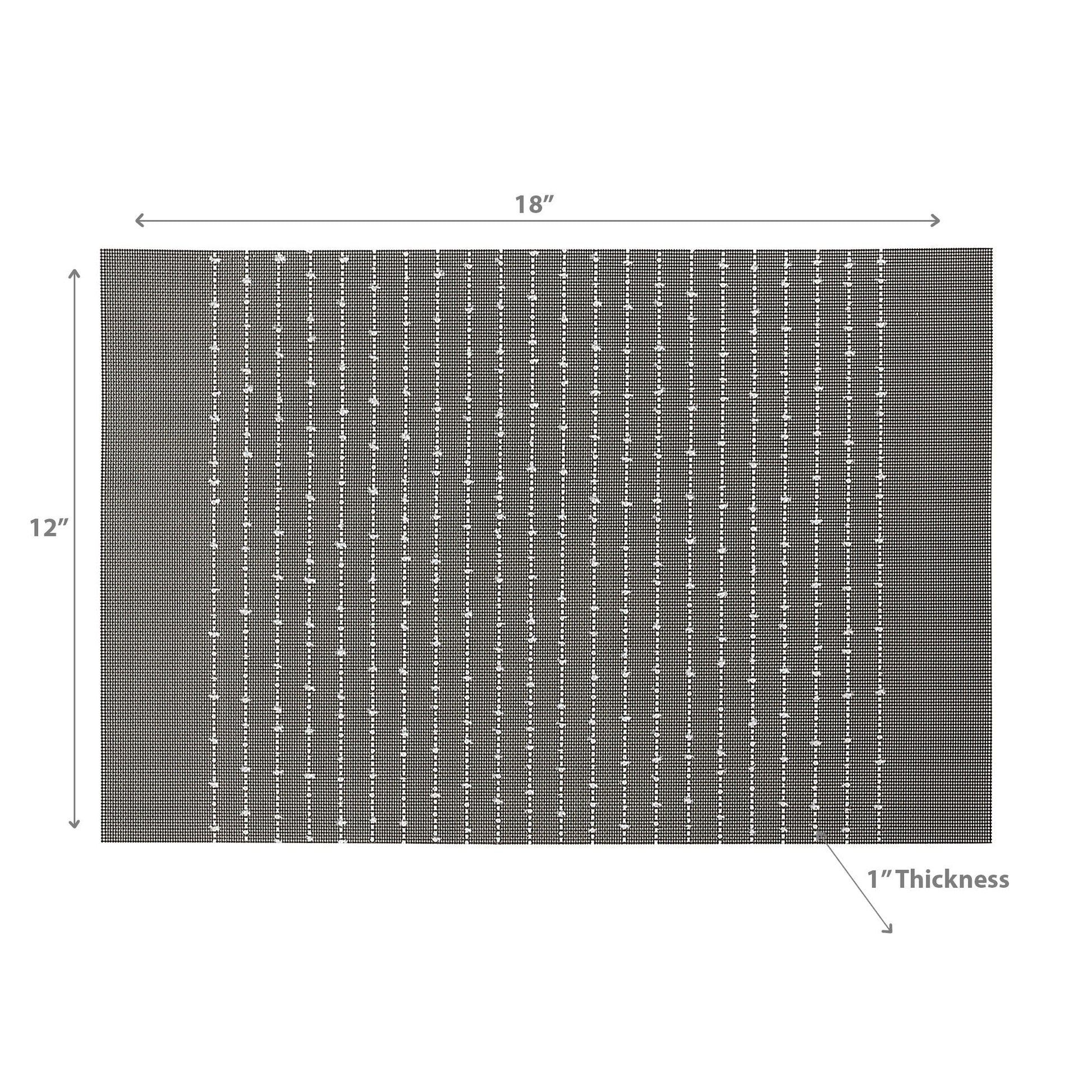 Vinyl Cotton Placemat Pinstripe Sage Green - Set of 12