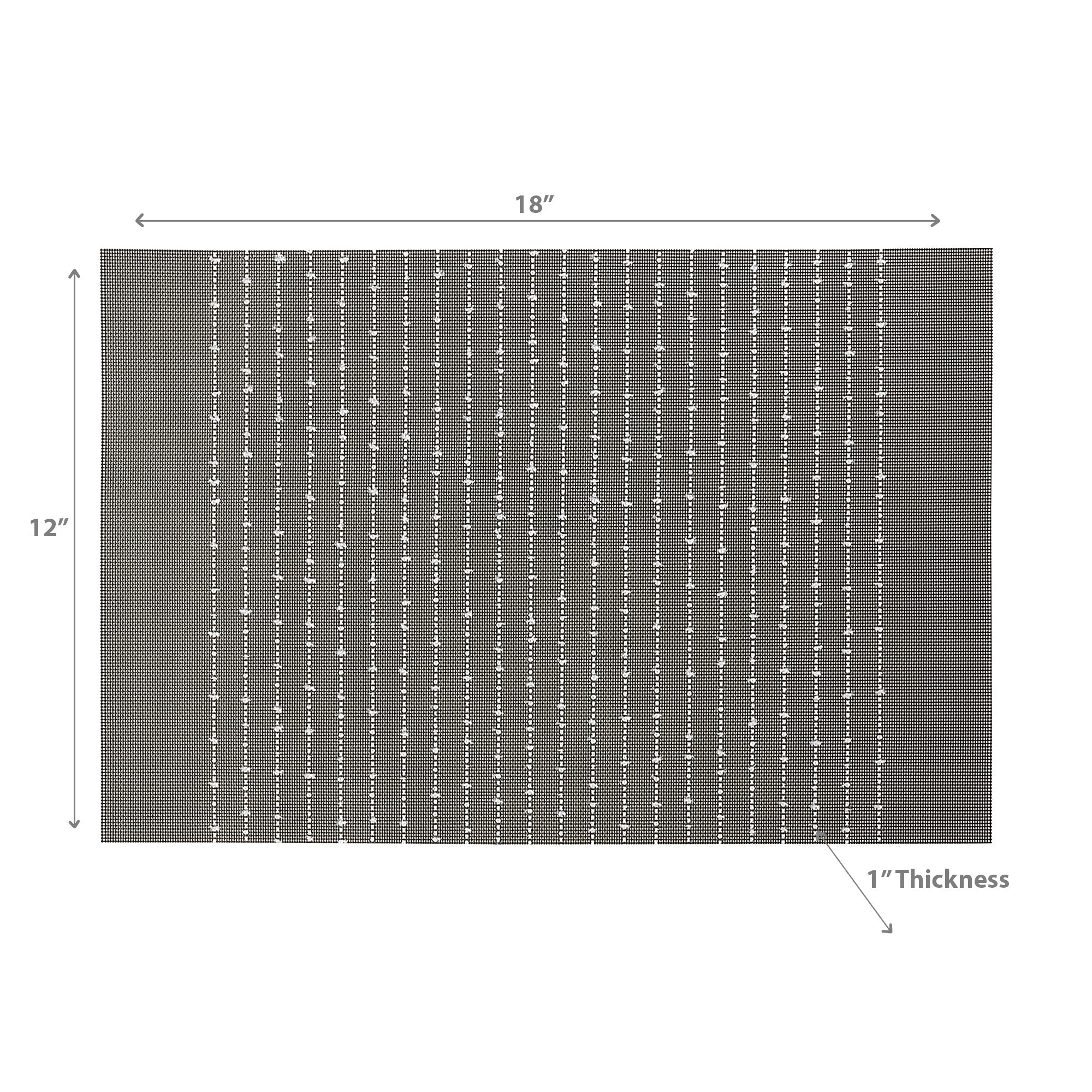 Vinyl Cotton Placemat Pinstripe Sage Green - Set of 12