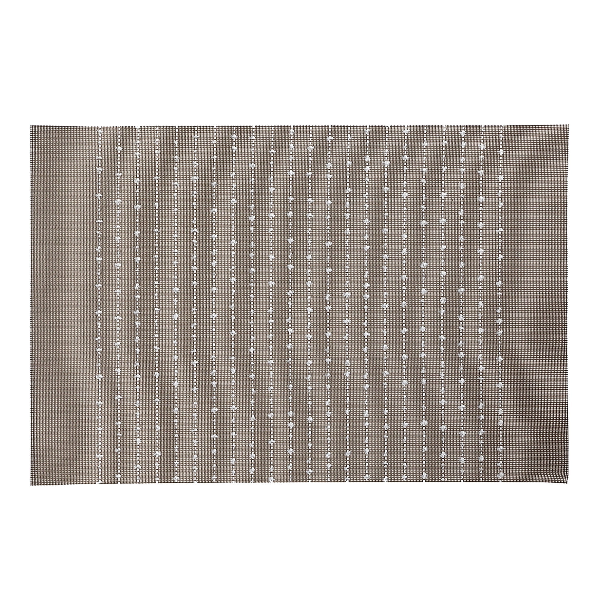 Vinyl Cotton Placemat Pinstripe Taupe Set Of 12, Modern Table Decor, Dining Table Accessories