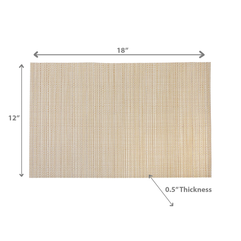 Vinyl Placemat Linen - Set of 12