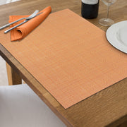 Mustard Linen Vinyl Placemat Set of 12 – Modern Table Decor, Easy-Clean Mats