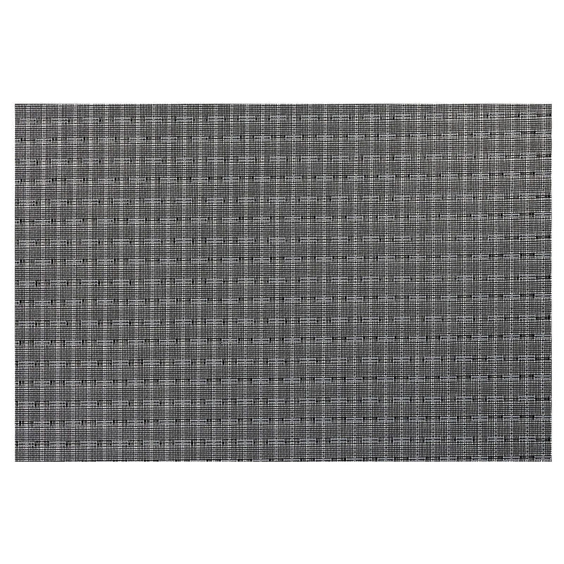 Woven Pvc Placemat Weave Black - Set of 12