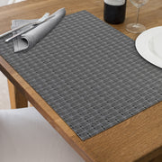 Black Weave Woven PVC Placemat Set of 12 – Durable Tableware, Easy-Clean Mats