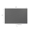Woven Pvc Placemat Weave Black - Set of 12