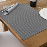 Blue Weave Woven PVC Placemat Set of 12 – Durable Tableware, Easy-Clean Mats