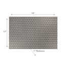 Woven Pvc Placemat Textstyle Beige - Set of 12