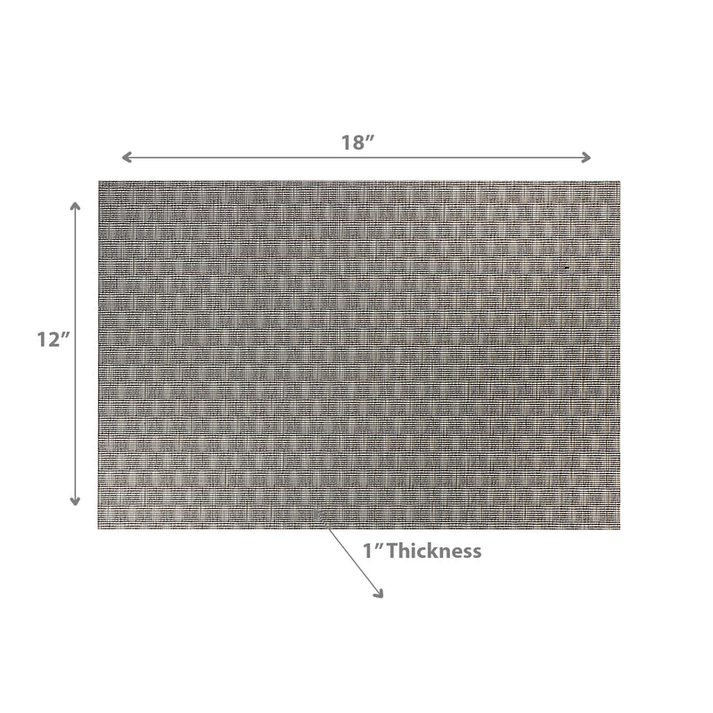 Woven Pvc Placemat Textstyle Beige - Set of 12