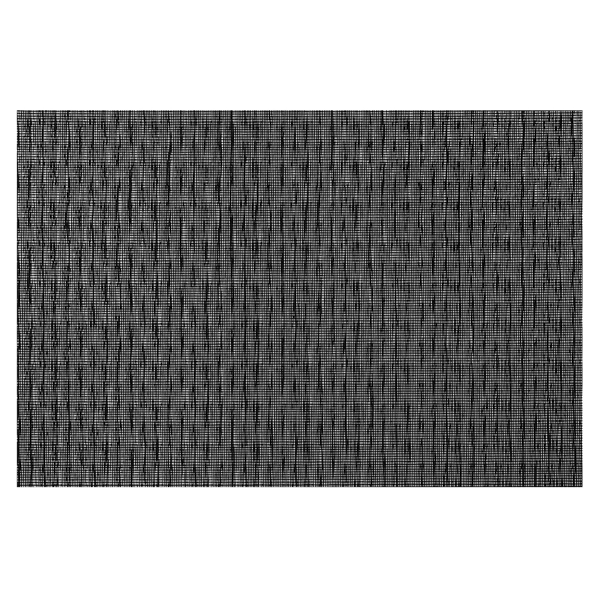 Black Textstyle Woven PVC Placemat Set of 12 – Modern Table Decor, Durable Mats