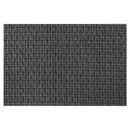 Woven Pvc Placemat Textstyle Black - Set of 12