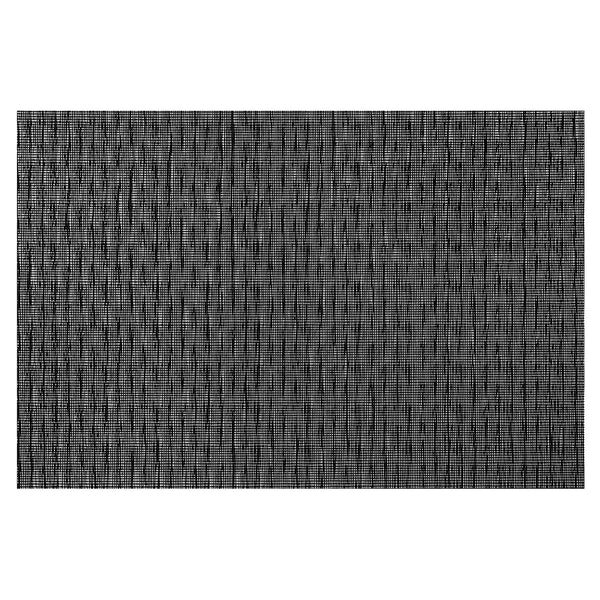 Woven Pvc Placemat Textstyle Black - Set of 12