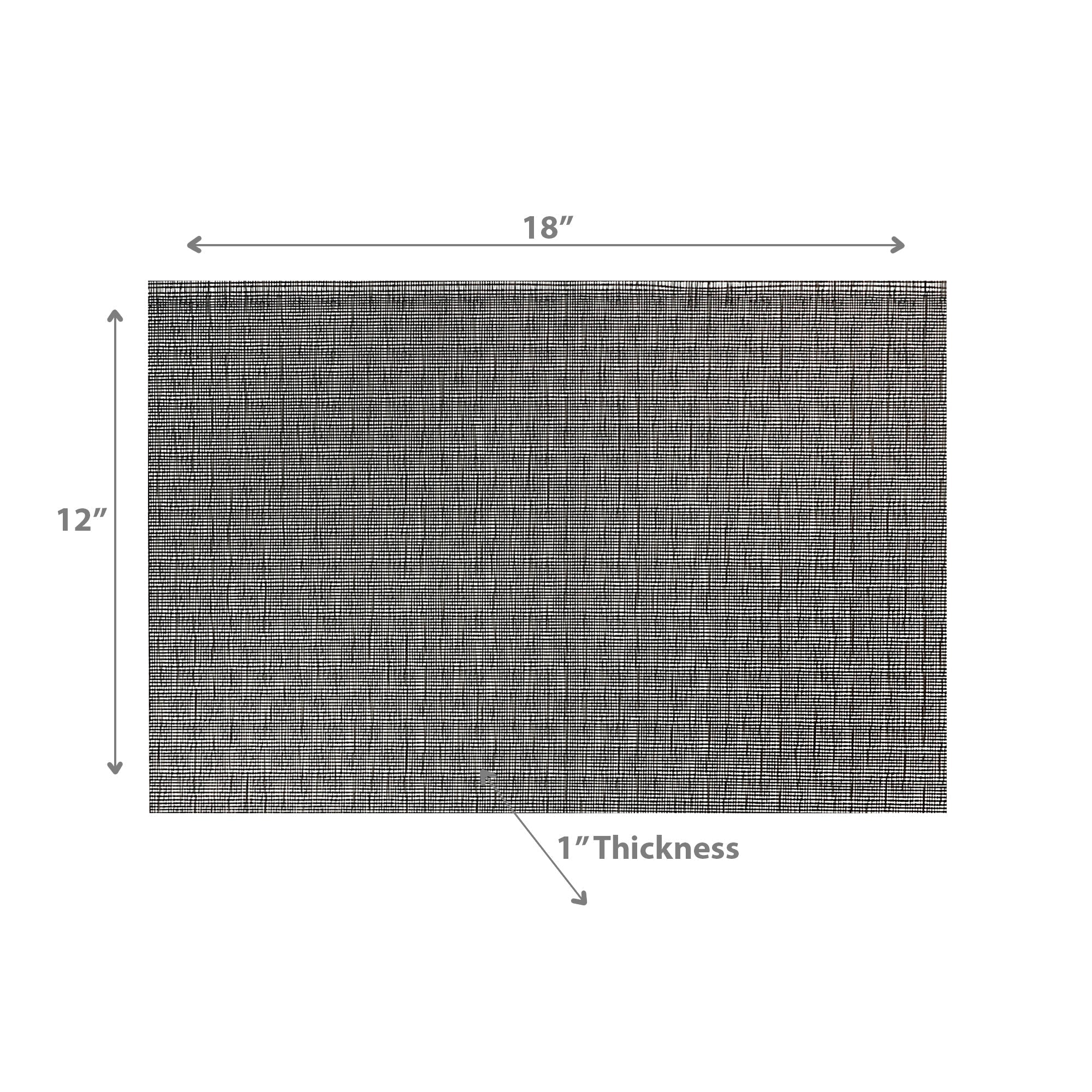 Grey Textstyle Woven PVC Placemat Set of 12 – Modern Table Decor, Durable Mats