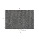 Woven Pvc Placemat Vintage Black - Set of 12