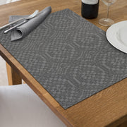 Vintage Blue Woven PVC Placemat Set of 12 – Rustic Table Decor, Durable Mats