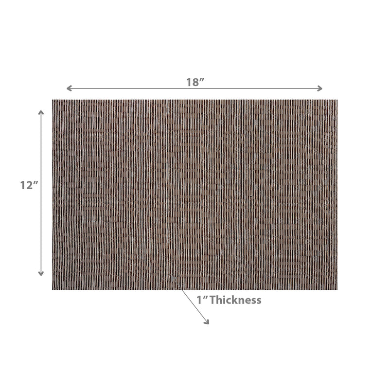 Woven Pvc Placemat Vintage Brown - Set of 12