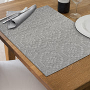 Vintage Grey Woven PVC Placemat Set of 12 – Rustic Table Decor, Durable Mats