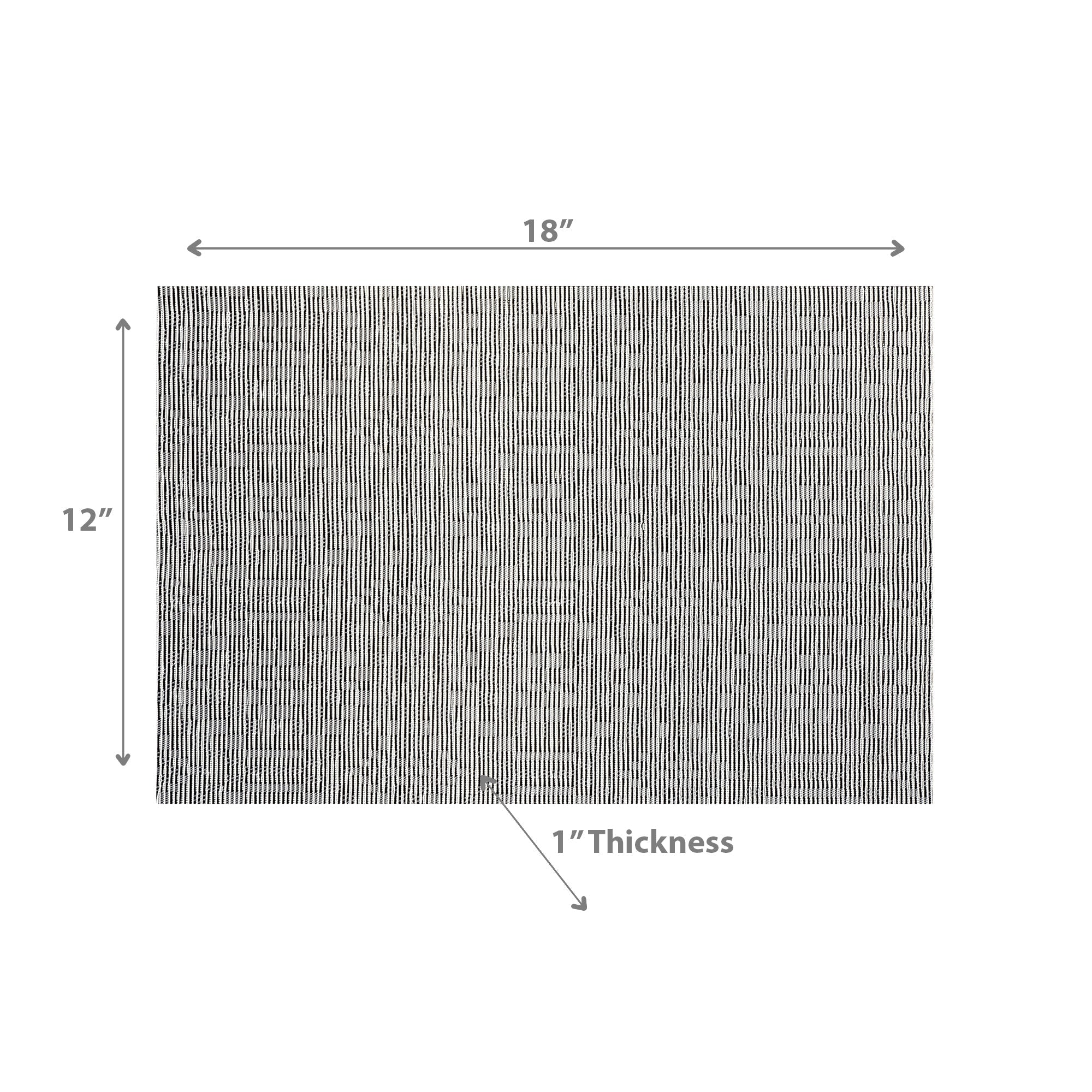 Vintage Grey Woven PVC Placemat Set of 12 – Rustic Table Decor, Durable Mats