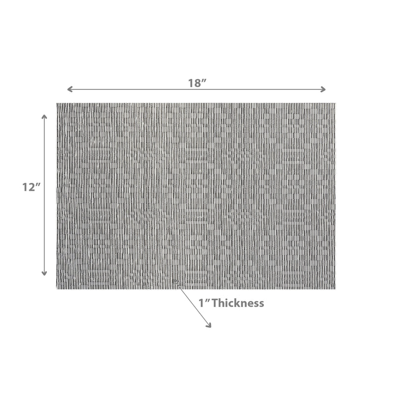 Woven Pvc Placemat Vintage Grey - Set of 12