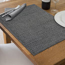 Woven Pvc Placemat With Lurex Black - Set of 12