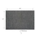 Woven Pvc Placemat With Lurex Black - Set of 12