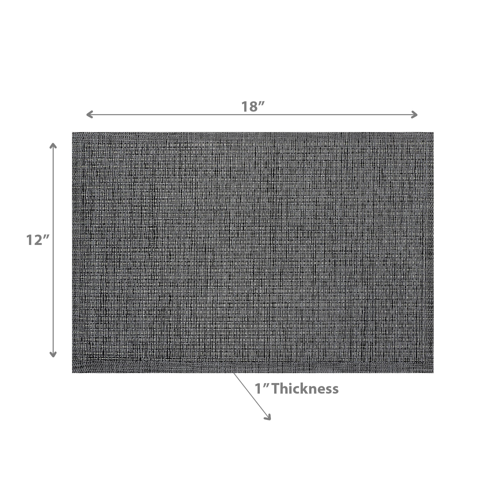Black Lurex Woven PVC Placemat Set of 12 – Sparkling Table Decor, Durable Mats