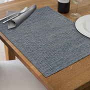 Blue Lurex Woven PVC Placemat Set of 12 – Sparkling Table Decor, Durable Mats