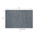 Woven Pvc Placemat With Lurex Blue - Set of 12