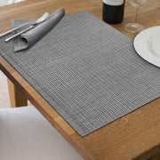 Grey Lurex Woven PVC Placemat Set of 12 – Sparkling Table Decor, Durable Mats